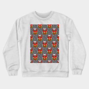 CHRISTMAS Owl Pattern Crewneck Sweatshirt